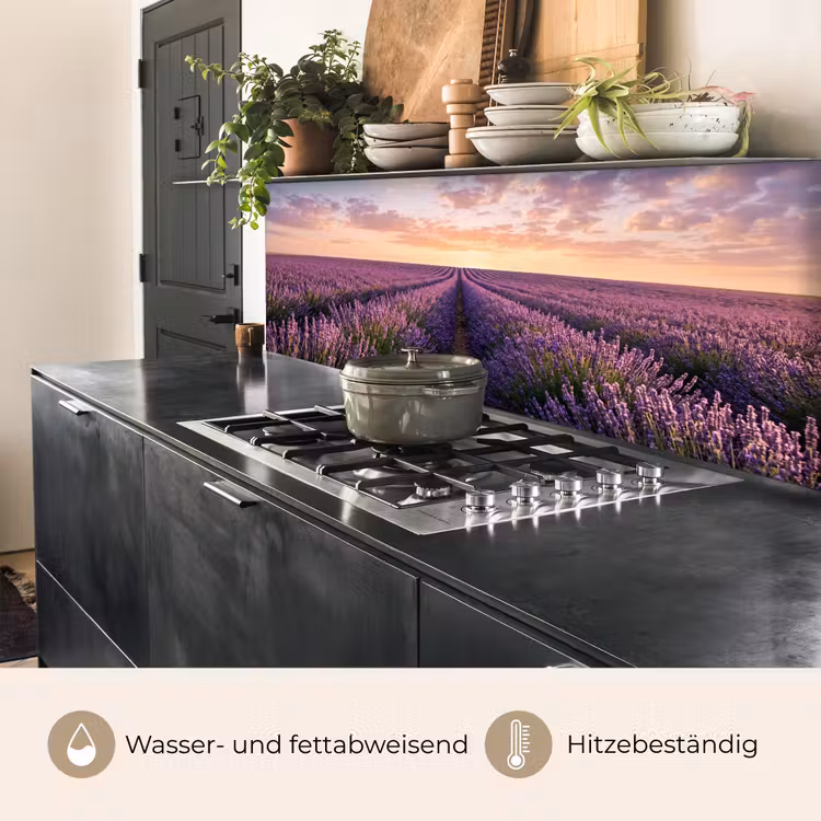 Landschap - Lavendelveld - Paars keuken achterwand 2 middel -usp_DE