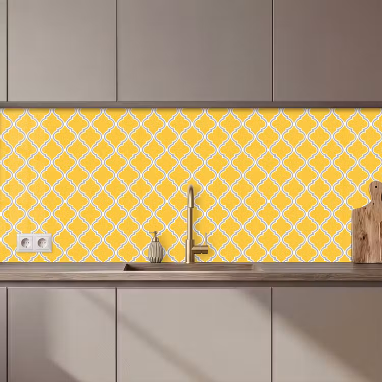 Lantaarn - Arabesk - Elegant - Geel keuken achterwand 2 middel 871 zz_3dshopping