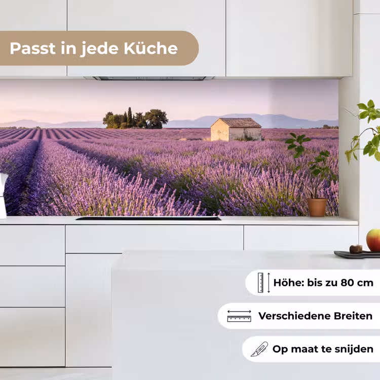 Lavendel - Landschap - Sereen - Paars keuken achterwand 2 middel -sfeer4_DE