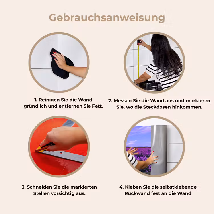 Lavendel - Paars - Bloemen - Natuur keuken achterwand 2 middel -gebruiksaanwijzing_DE
