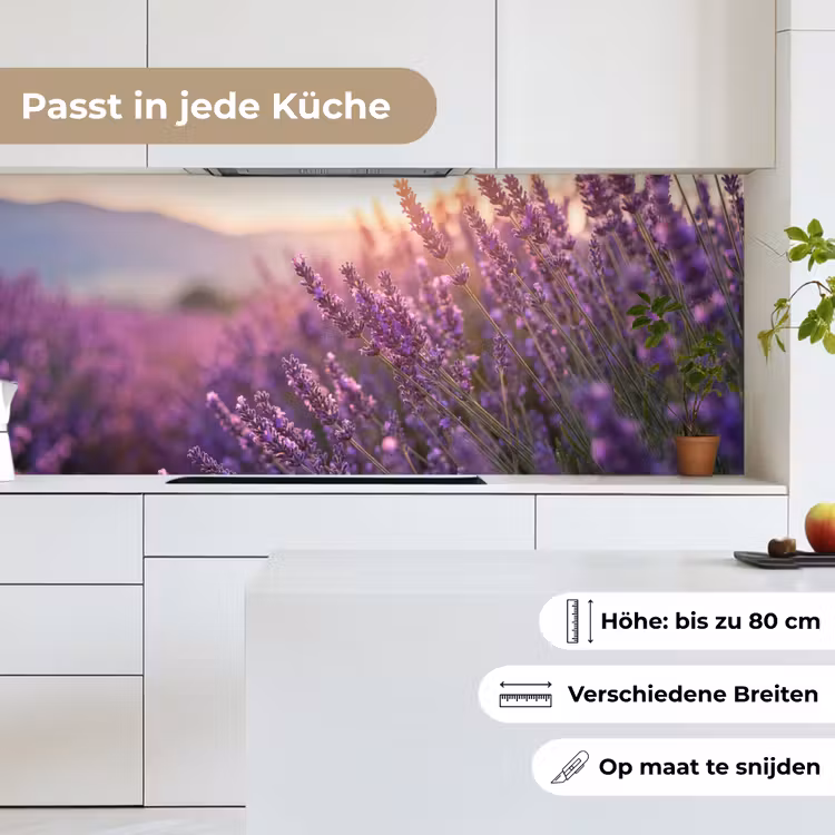 Lavendel - Paars - Zonlicht keuken achterwand 2 middel -sfeer4_DE