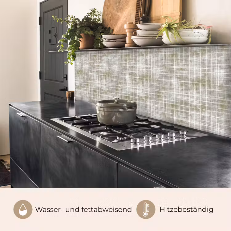 Linnen - Patroon - Groen keuken achterwand 2 middel 871 -usp_DE