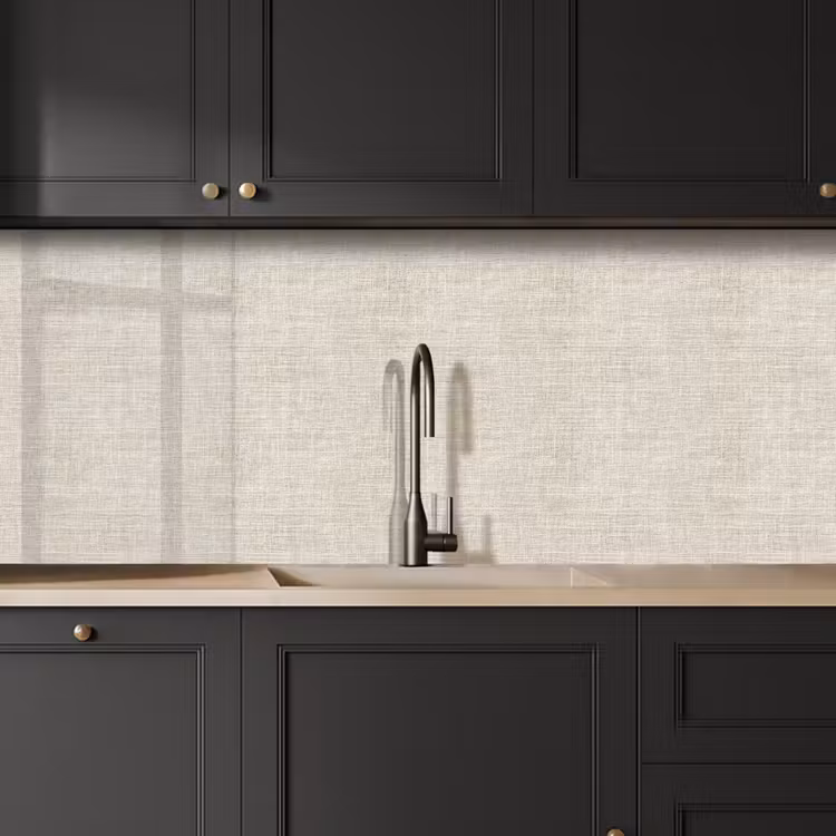 Linnen - Textuur - Beige keuken achterwand 2 middel 871 -sfeer1