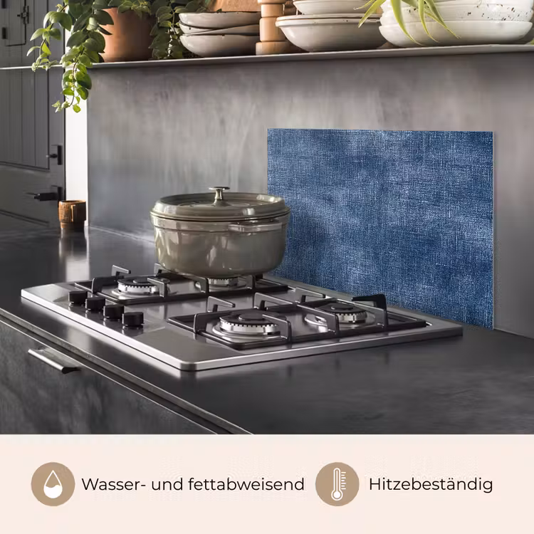 Linnen - Textuur - Patroon - Denim - Rustiek keuken achterwand spatscherm klein 900 -usp_DE