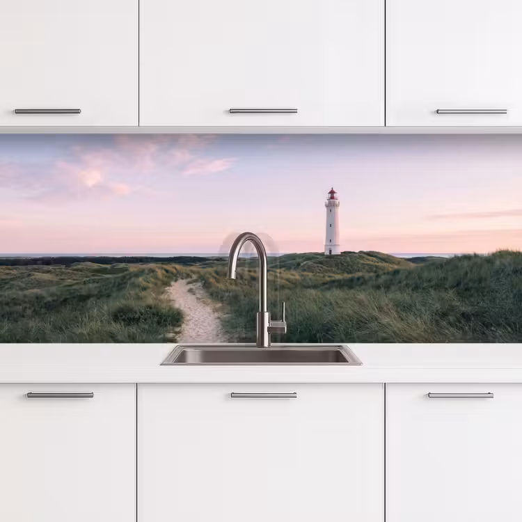 Vuurtoren - Duinlandschap - Zee keuken achterwand 2 middel -3d
