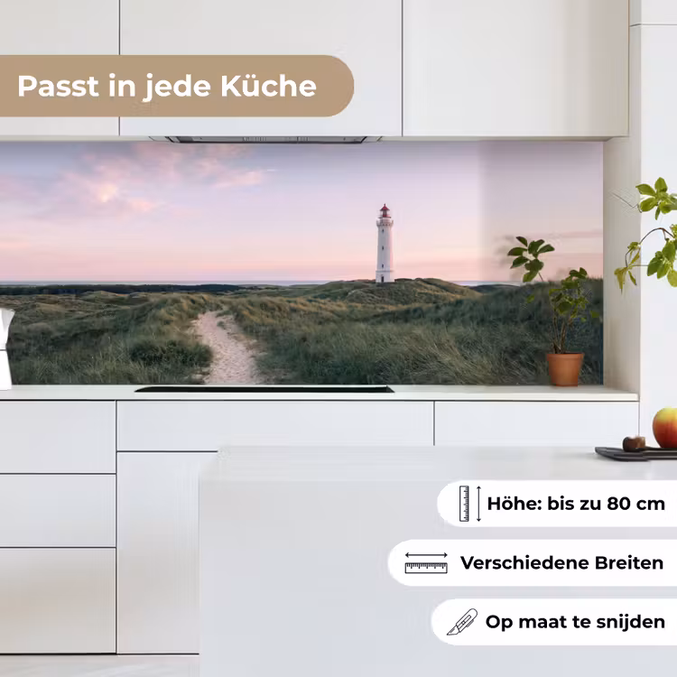 Vuurtoren - Duinlandschap - Zee keuken achterwand 2 middel -sfeer4_DE