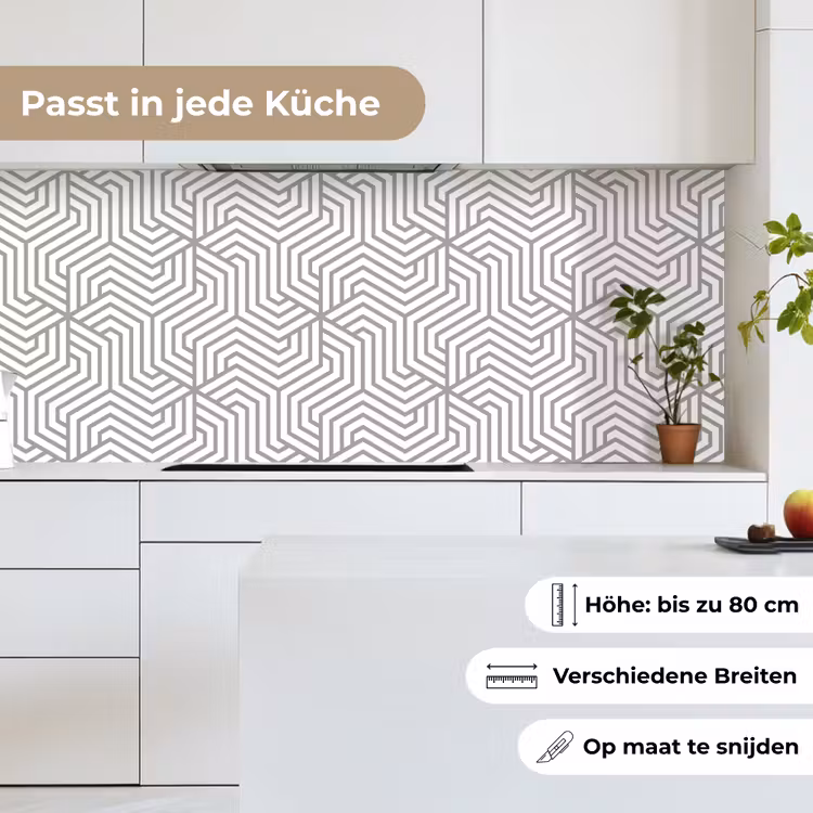 Lijn - Design - Geometrie - Patroon keuken achterwand 2 middel 871 -sfeer4_DE