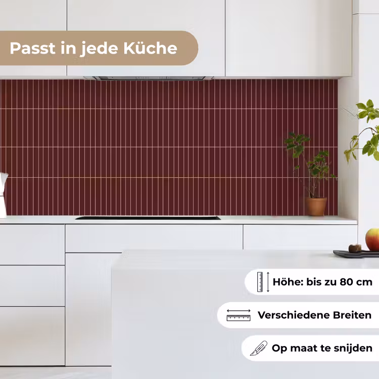 Lijnen - Patroon - Bordeaux keuken achterwand 2 middel 871 -sfeer4_DE