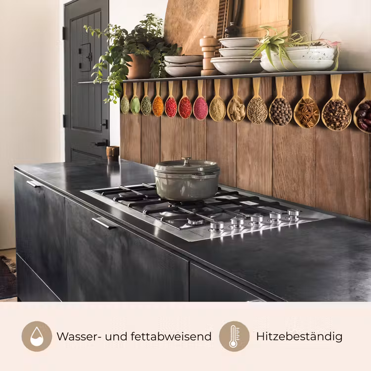Lepels - Kruiden - Hout keuken achterwand 2 middel -usp_DE