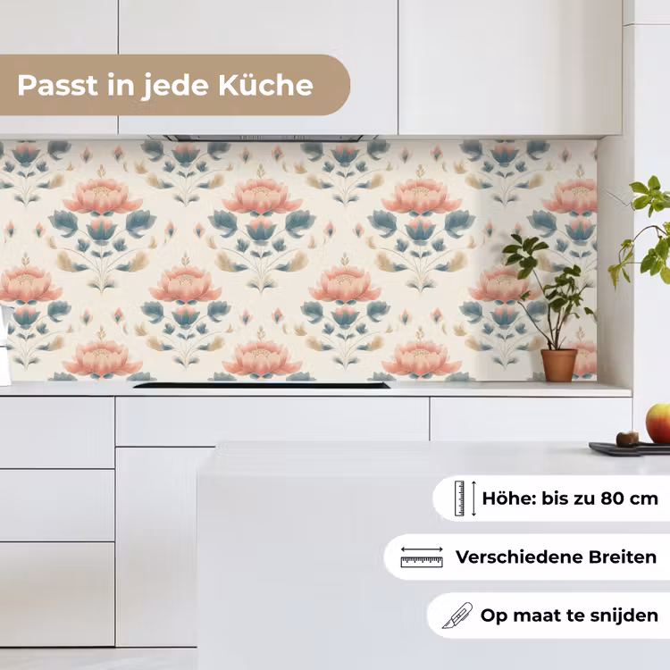 Lotus - Bloemen - Roze keuken achterwand 2 middel 871 -sfeer4_DE