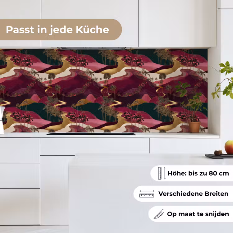 Magisch - Palmbomen - Goud keuken achterwand 2 middel 871 -sfeer4_DE