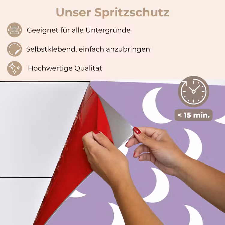 Manen - Patroon - Paars keuken achterwand spatscherm klein 900 -spatscherm_DE