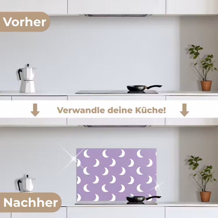 Manen - Patroon - Paars keuken achterwand spatscherm klein 900 -voor_na_DE