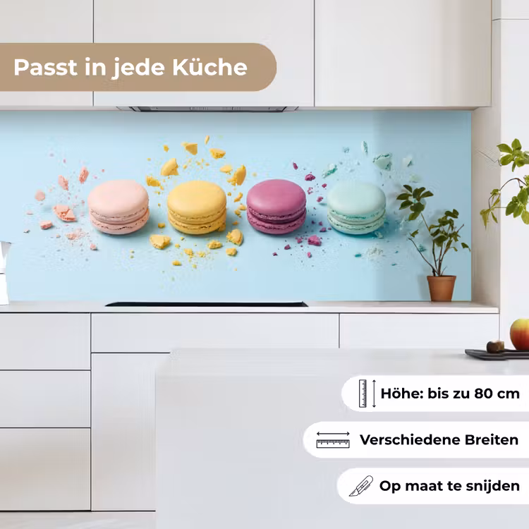Macarons - Kleurrijk - Pastel keuken achterwand 2 middel -sfeer4_DE