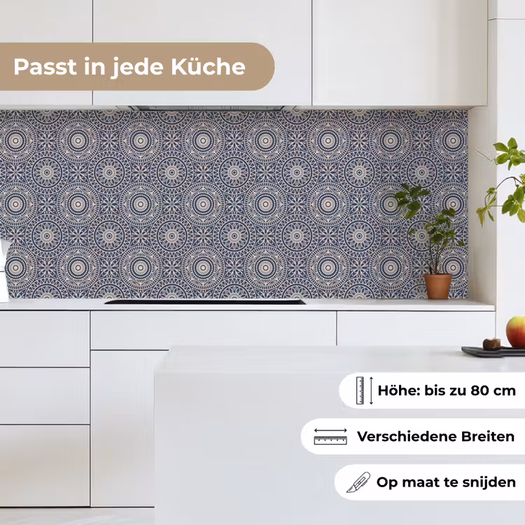 Mandala - Blauw - Patroon keuken achterwand 2 middel 871 -sfeer4_DE