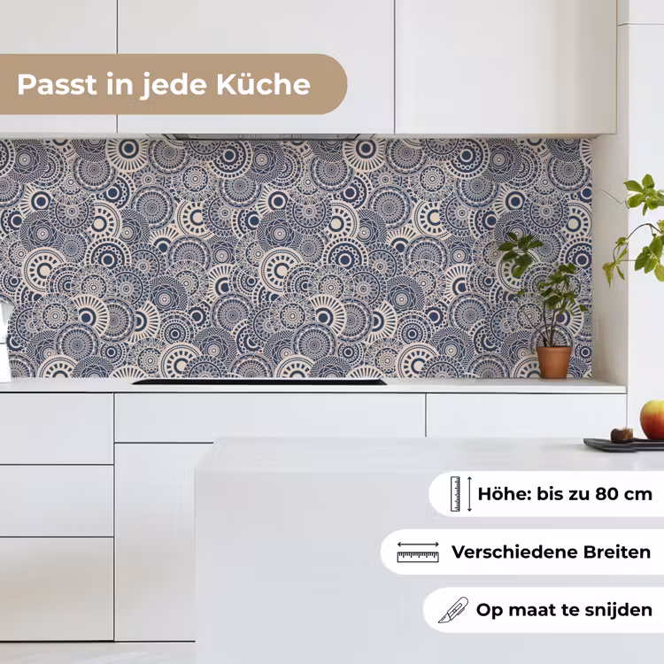 Mandala - Blauw - Patroon keuken achterwand 2 middel 871 -sfeer4_DE
