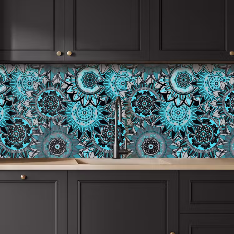 Mandala - Bloemen - Design keuken achterwand 2 middel 871 -sfeer1