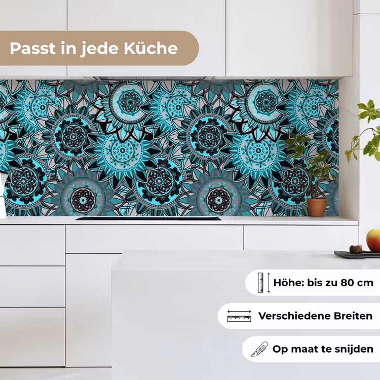 Mandala - Bloemen - Design keuken achterwand 2 middel 871 -sfeer4_DE