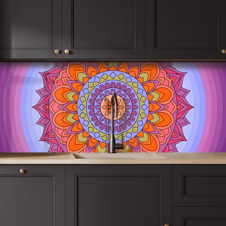 Mandala - Cirkel - Abstract - Kleurrijk - Patroon keuken achterwand 2 middel -sfeer1