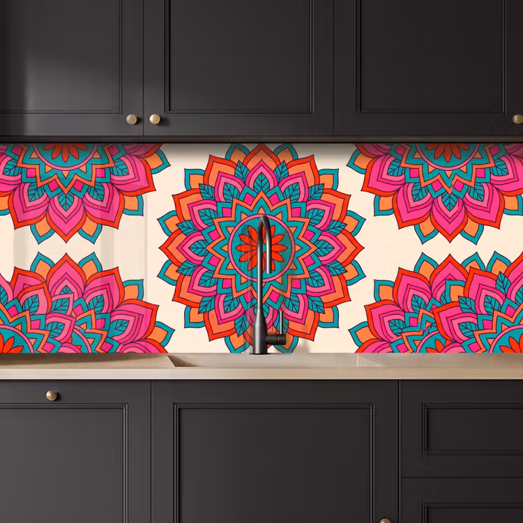 Mandala - Patroon - Abstract - Kleurrijk - Modern keuken achterwand 2 middel -sfeer1