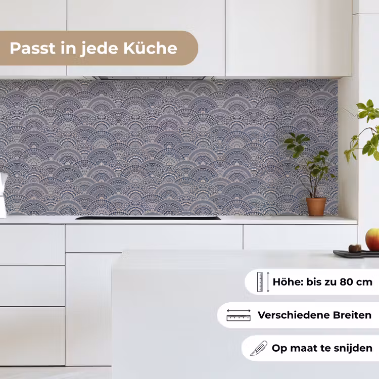 Mandala - Patronen - Vintage - Abstract - Japans keuken achterwand 2 middel 871 -sfeer4_DE