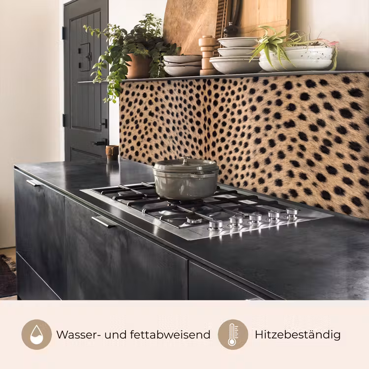 Vacht - Jachtluipaard - Zwart - Wit keuken achterwand 2 middel -usp_DE
