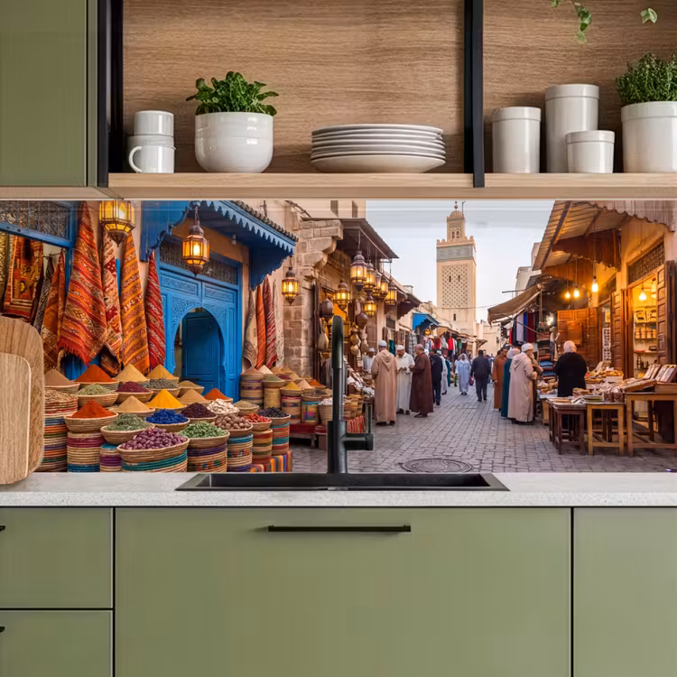 Küchenrückwand - Markt – Orientalisch – Farbenfroh - Markt - Oosters - Kleurrijk keuken achterwand 2 middel