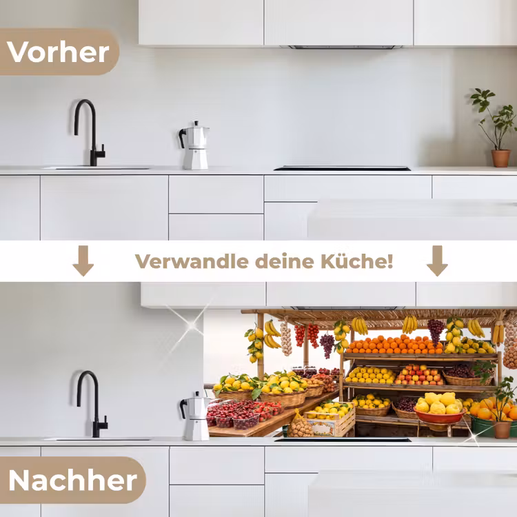 Küchenrückwand - Marktstand – Obst – Frisch - Marktkraam - Fruit - Vers keuken achterwand 2 middel