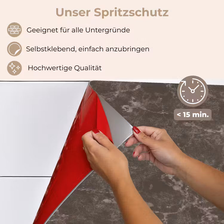 Marmer - Aders - Bruin keuken achterwand spatscherm klein 900 -spatscherm_DE