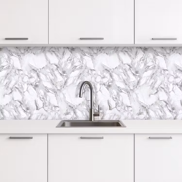 Marmer - Gelaagd - Brekend - Grijsstructuur keuken achterwand 2 middel 871 -3d