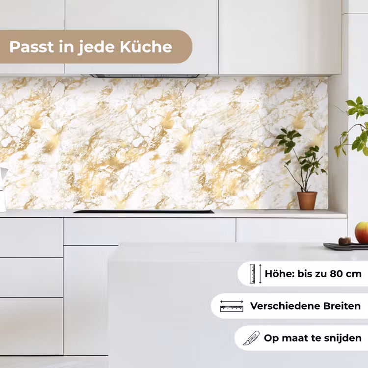 Marmer - Goud - Structuur keuken achterwand 2 middel 871 -sfeer4_DE