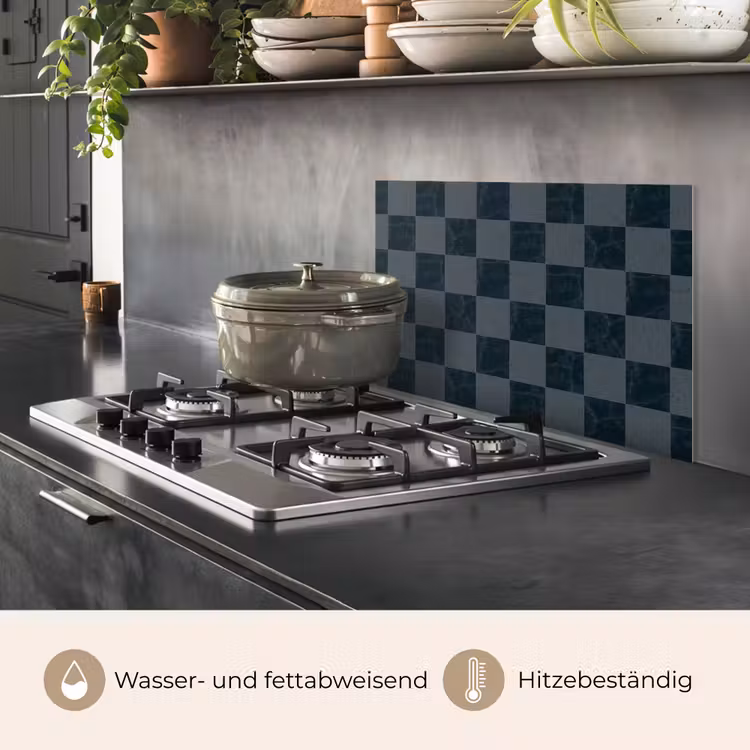 Marmer - Patroon - Antraciet keuken achterwand spatscherm klein 900 -usp_DE