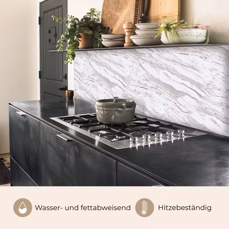Marmer - Wit - Grijsgroen keuken achterwand 2 middel 871 -usp_DE