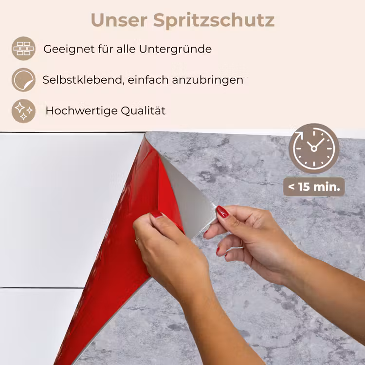 Marmerplaat - Patroon - Grijs keuken achterwand spatscherm klein 900 -spatscherm_DE