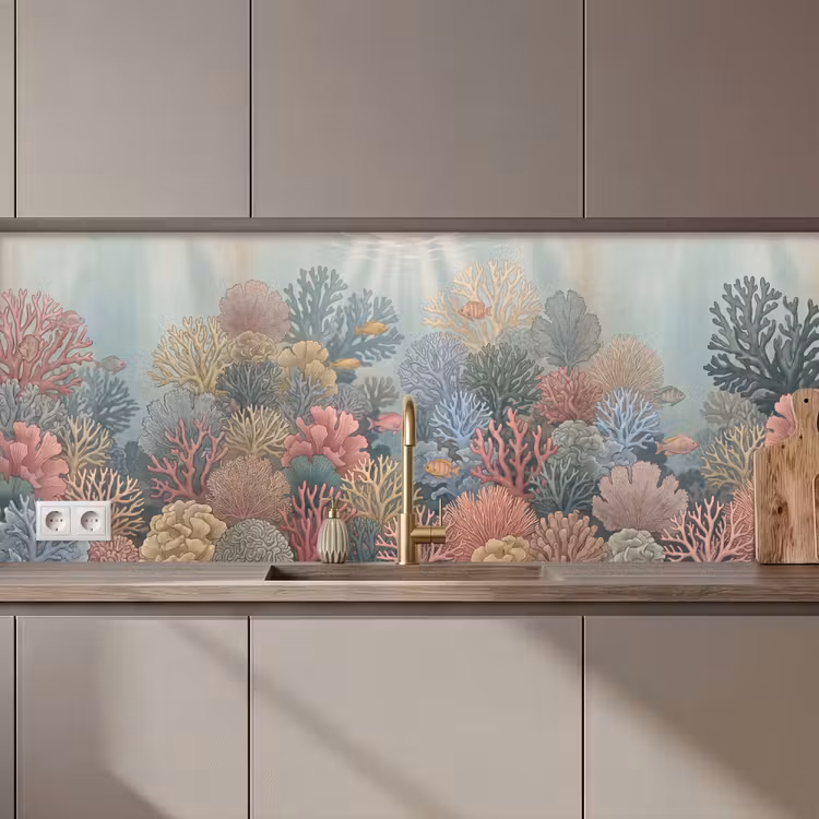 Zee - Koraal - Vis - Natuur - Kleurrijk keuken achterwand 2 middel zz_3dshopping
