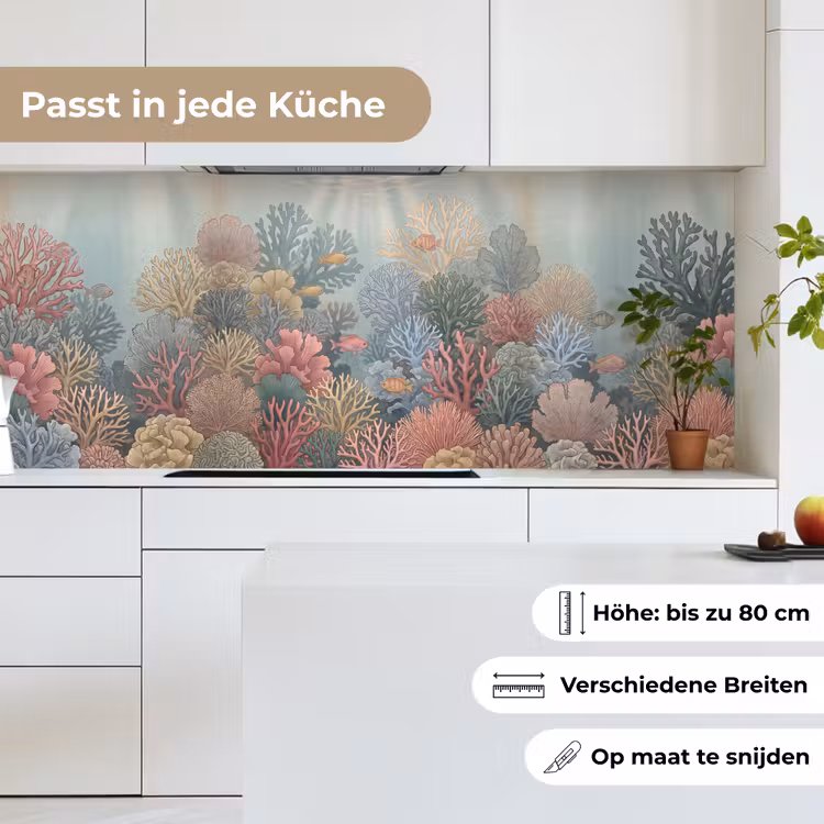 Zee - Koraal - Vis - Natuur - Kleurrijk keuken achterwand 2 middel -sfeer4_DE