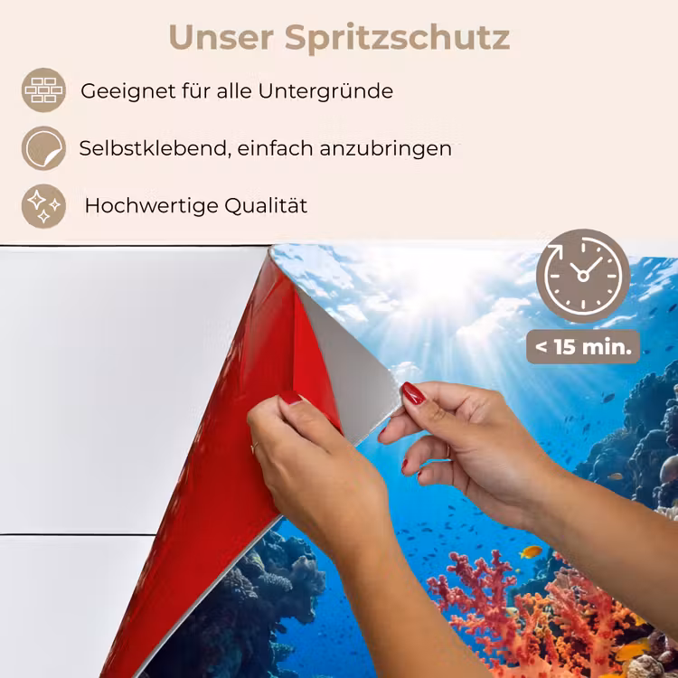 Zee - Koraalrif - Natuur - Levendig - Blauw keuken achterwand spatscherm klein -spatscherm_DE