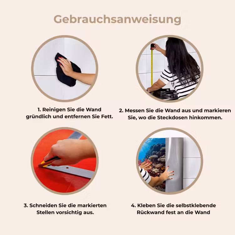 Zee - Koraalrif - Natuur - Levendig - Blauw keuken achterwand 2 middel -gebruiksaanwijzing_DE