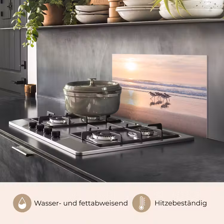 Zee - Vogels - Strand keuken achterwand spatscherm klein -usp_DE