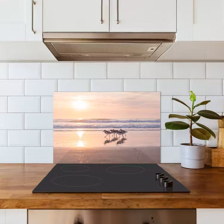 Zee - Vogels - Strand keuken achterwand spatscherm klein -sfeer2