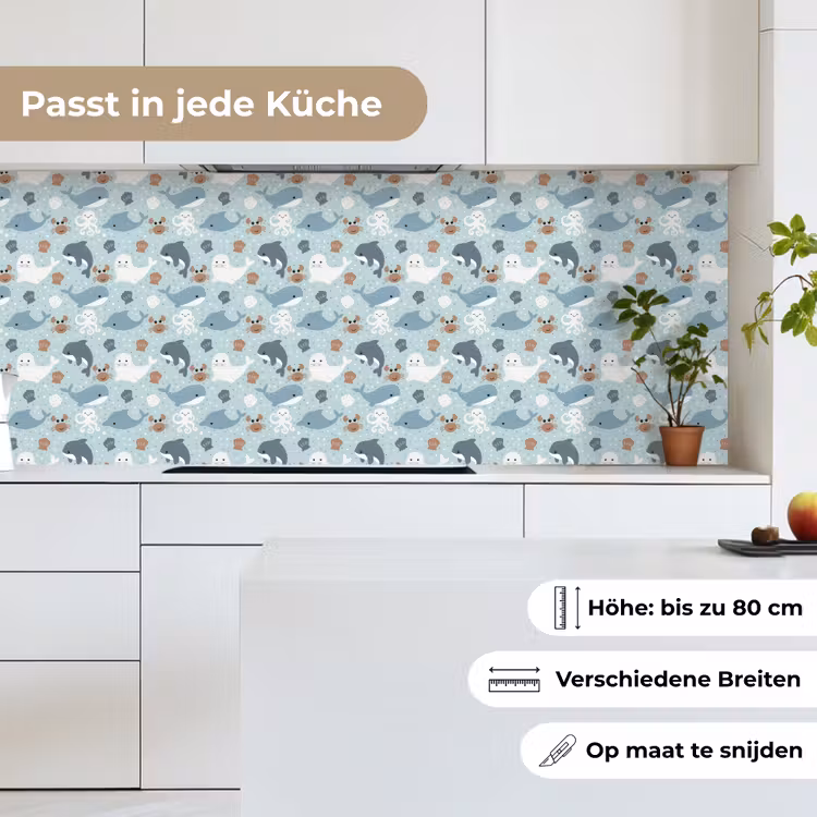 Oceaan - Walvis - Zeehond - Krab keuken achterwand 2 middel 871 -sfeer4_DE