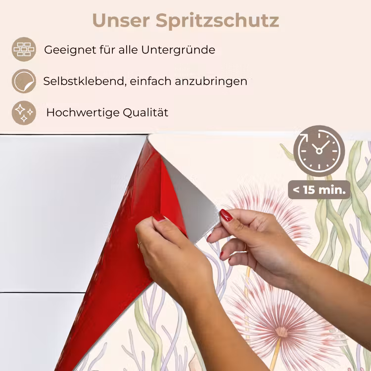 Zeeleven - Koraal - Onderwater - Illustratie - Kleurrijk keuken achterwand spatscherm klein -spatscherm_DE