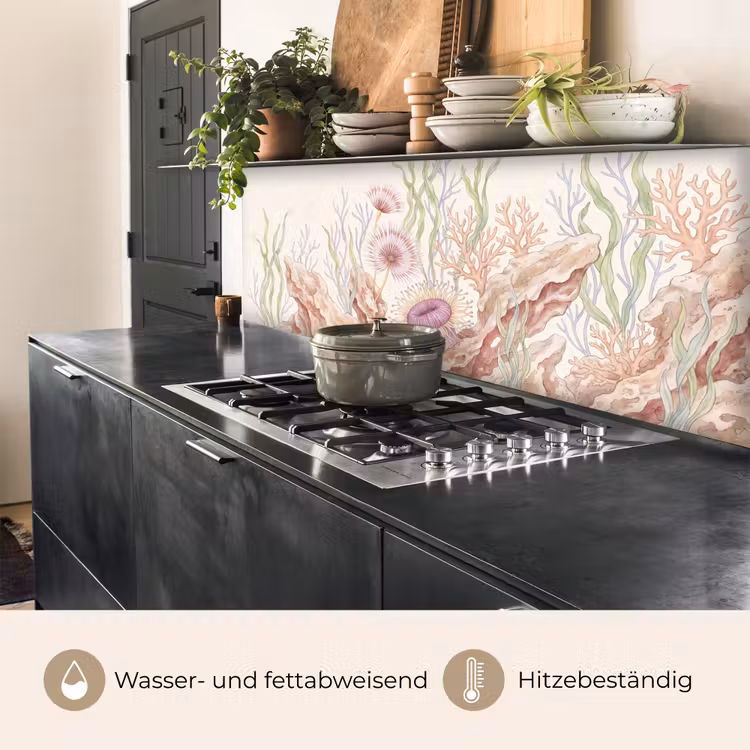 Zeeleven - Koraal - Onderwater - Illustratie - Kleurrijk keuken achterwand 2 middel -usp_DE