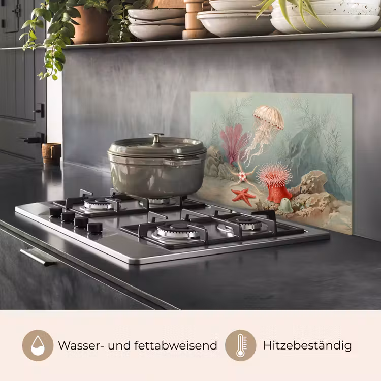 Zeeleven - Kwal - Onderwater - Illustratie - Beige keuken achterwand spatscherm klein -usp_DE