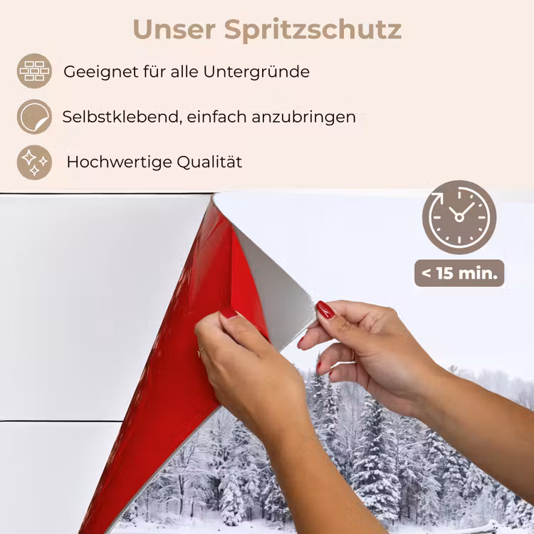 Meer - Dennen - IJs - Winter - Rustgevend keuken achterwand spatscherm klein -spatscherm_DE