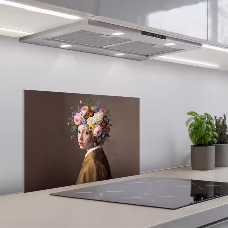 Meesterwerk - Modern - Kleurrijk keuken achterwand spatscherm klein -3d_schuin
