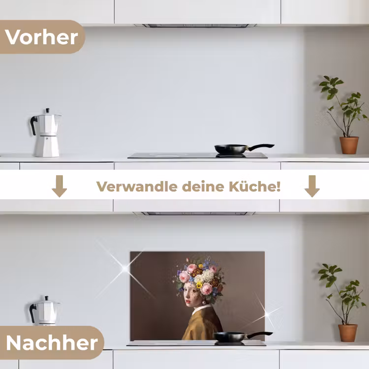 Meesterwerk - Modern - Kleurrijk keuken achterwand spatscherm klein -voor_na_DE