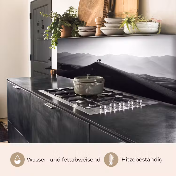 Mens - Kameel - Zandduin - Natuur - Monochroom keuken achterwand 2 middel -usp_DE