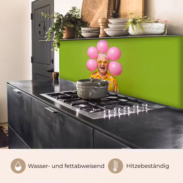 Mens - Ballonnen - Feest - Kleurrijk - Roze keuken achterwand 2 middel -usp_DE