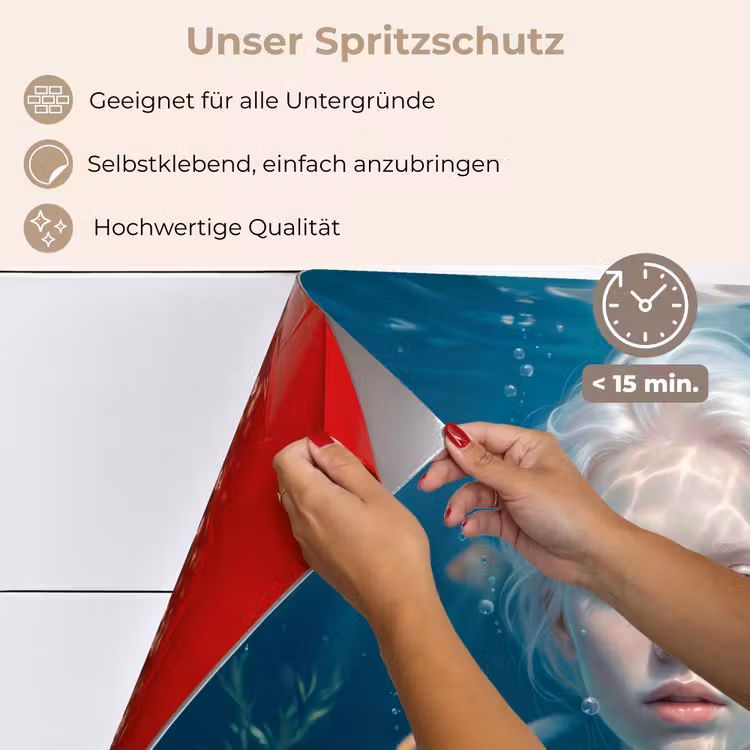 Mens - Onderwater - Vis - Modern - Blauw keuken achterwand spatscherm klein -spatscherm_DE